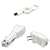 DB Premium iPhone 3G, Nano 4th Generation, iPod Touch 2nd Generation 3-in-1 USB Data and Charging Kit - Retractable USB Cable + USB Home / Wall / Travel Charger + USB Car / Auto Charger - White