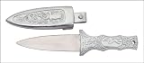 BOOT KNIFE SILVER FINISH W/ ALL METAL SHEATH