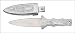 BOOT KNIFE SILVER FINISH W/ ALL METAL SHEATH