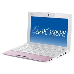 Asus Eee PC 1005PE 25,7 cm (10,1 Zoll) Netbook (Intel Atom N450 1.6GHz, 1GB RAM, 250GB HDD, Intel NM10, Win 7 Starter) pink