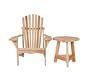 2pcs Outdoor Patio Adirondack Chair and Tripod Table Set