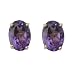 14k Yellow Gold 7x5mm Oval Amethyst Stud Earrings