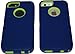 BeautyChase(TM) Iphone5/5s Defender Body Armor Case Comparable to Otterbox Defender Series (navy/green)