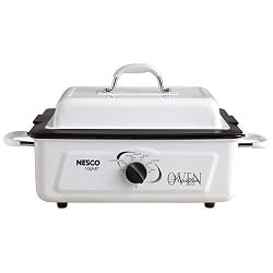 Nesco 4805-14-30 5-Quart Electric Roaster with Nonstick Cookwell, White