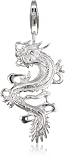VINANI German 925 Sterling Silver Charm Pendant China Dragon big shiny HDR