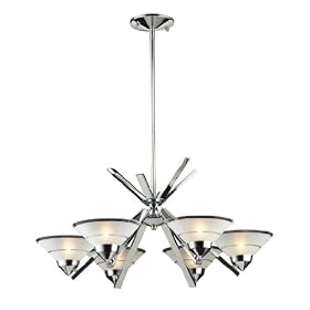 ELK Lighting 1475/6 6 Light Refraction Chandelier, Polished