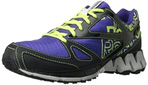 Reebok Women's ZigKick Trail 1.0 Running Shoe,Fearless Purple/Black/Neon Yellow/Steel,8 M US