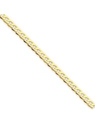 14k Yellow 20in Gold 2.4mm Flat Beveled Curb Necklace Chain. Metal Wt- 6.48g