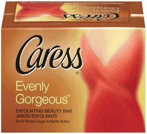 Caress Beauty Bar Evenly Gorgeous Exfoliating Burnt Brown Sugar & Karite Butter 4.25 Oz - 2Pack