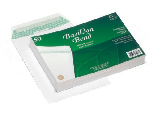 Basildon Bond Envelopes C5 White wrapped Pk50