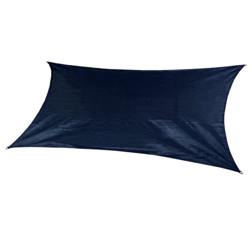 Coolaroo Custom Rectangle Shade Sail, Navy Blue, 9 by 14-Feet