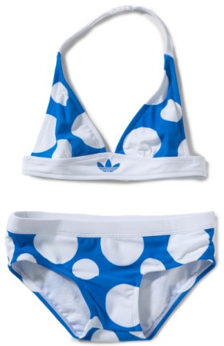 Adidas M&auml;dchen Badeanzug Bikini Dots, white, 140, X33263 Preisvergleich