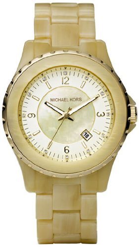 Michael Kors Quartz Mother of Pearl Dial Horn Band - Womens Watch MK5299 Michael Kors Quartz Mother of Pearl Dial Horn Band - Womens Watch MK5299