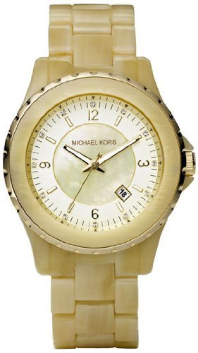 Michael Kors Quartz Mother of Pearl Dial Horn Band - Women's Watch MK5299