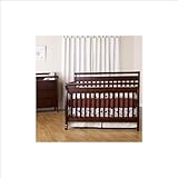 DaVinci Emily 4-in-1 Convertible Wood Crib Set w, Toddler Rail in Espresso