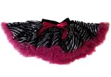 Girls Black/White/Hot Pink Zebra Print Pettiskirt Tutu