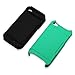 CoverON Hybrid Dual Layer Case with Credit Card Holder for APPLE IPHONE 4 4S - TEAL Hard BLACK Soft Silicone