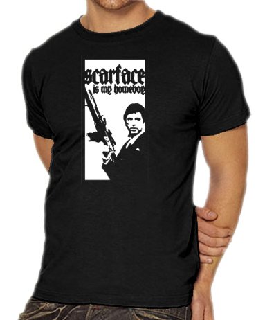Touchlines Scarface Tony Montana T-Shirt, White, Black, Gr&ouml;&szlig;e: XXXL Preisvergleich