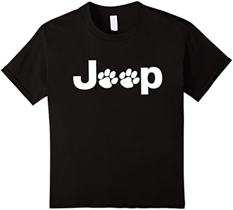 Kids Funny Tshirt - Jeep Dog 10 Black