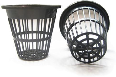 NP2AB: 2 Inch Black Slotted Mesh Net Pot for Hydroponics/Aquaponics/Orchids - 50 Pack by PonicsFarm