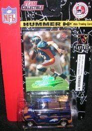 Buy Denver Broncos Jake Plummer 2004 Fleer Diecast NFL Hummer H2 with Jake Plummer trading card by Fleer Collectibles