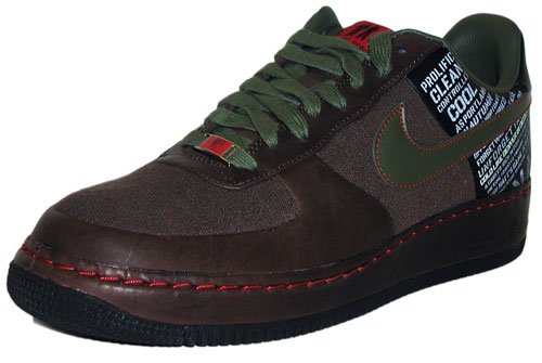Nike Men's Air Force 1 07 Casual Shoe Brown, Olive