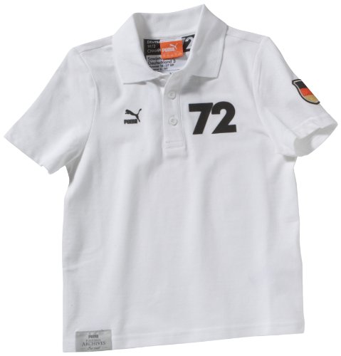 PUMA Kinder Polo Shirt Football Archives T7 Short Sleeve, white-germany, 152, 740797 04 Preisvergleich