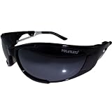 Polarlens P18 Sports Sunglasses / Ski Sunglasses / Flexible Polycarbonate Sports Frame / Lenses are Aesthetic, Thin and Light and are Virtually Unbreakable and Highly Impact Resistant / FLASH MIRROR / Black and Silver / Includes Microfiber Cleaniong Pouch