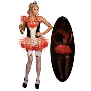 Plus Size Queen of Hearts Costume with Fiber Optics