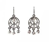 Earrings - E184 - Swarovski (tm) Crystal Circle Drop ~ Clear