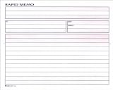 Adams Rapid Memo Book, 8.25 x 8.5 Inch, 2-Part, Carbonless, 50 Sets, 1 Memo per Page, White and Canary (SC1158)