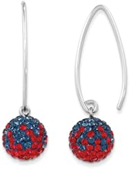Sterling Silver Swarovski Elements Oxford Spirit Ball Earrings