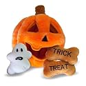 Kyjen Hide-A-Toy  Halloween Pumpkin Puzzle Plush Interactive Dog  Toy