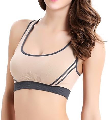 Womens Sports Bras set Yoga Bra 5005 Nude L