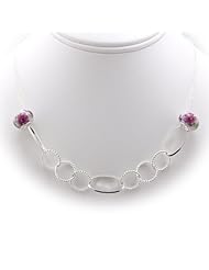 Sterling Silver Twist Ring Circle Large Links Necklace Italy European Charm for Large Hole Beads