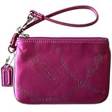 Coach Jeweltone Carriage Wristlet Wallet Case Bag for IPOD 43304 Raspberry Pink