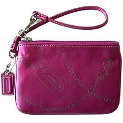 Coach Jeweltone Carriage Wristlet Wallet Case Bag for IPOD 43304 Raspberry Pink