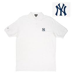 New York Yankees MLB "Classic Pique" Polo Shirt (White)