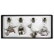 Garden Tools Silver Metal Set of 4 Tablecloth Weights