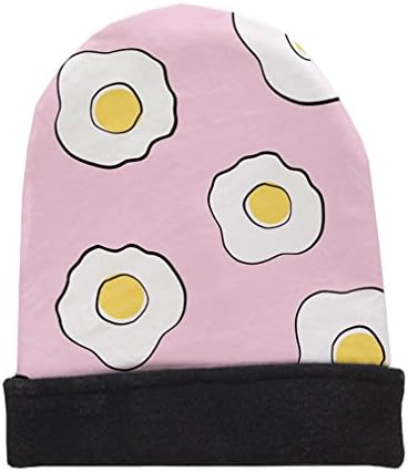 CHIC Women Men Beanie Hat Winter Fried Egg Print Cute Unisex Hip Hop Hat
