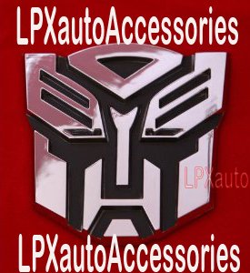 Transformers Autobot Car Chrome Badge Emblem 3D Logo