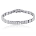 SS Platinum Plated Genuine Diamond Accent 7.25" Bracelet