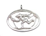 Sterling Silver Troll Cross Country Skier Pendant/ Ornament