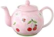 Mila Ceramic Tea Pot Cherries, Hand Painted, Capacity 1.2 Litre