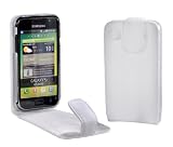 Produkt-Bild: MaryCom PREMIUM QUALIT&Auml;T Leder Handytasche weis f&uuml;r Samsung Galaxy S Plus i9001 Smartphone + Gratis Displayschutzfolie / LTW i9001