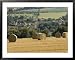 Bales of Hay with Chipping Campden Beyond, from the Cotswolds Way Footpath, the Cotswolds, England Places Framed Art Poster Print by David Hughes, 39x31