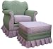Angel Song Bubblegum - Pink/Green - Empire Adult Rocker Glider Chair - Down Filled