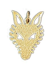 Dazzlers Solid 14k Gold Fox Head Charm Pendant Available in three colors from jewelsberry (weights: 0.9 grams only)