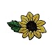 ID #6031 Small Yellow Sunflower Flower Garden Iron On Embroidered Patch Applique
