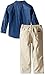 Calvin Klein Baby Boys' Shirt With Two Pockets and Twill Pants Set